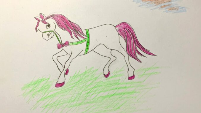 ve-con-ngua-pony Vẽ con ngựa pony